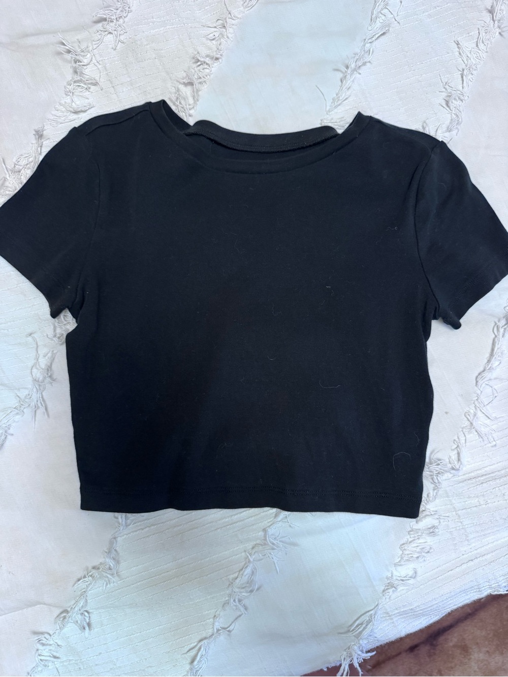 Wild Fable Black Crop Tshirt